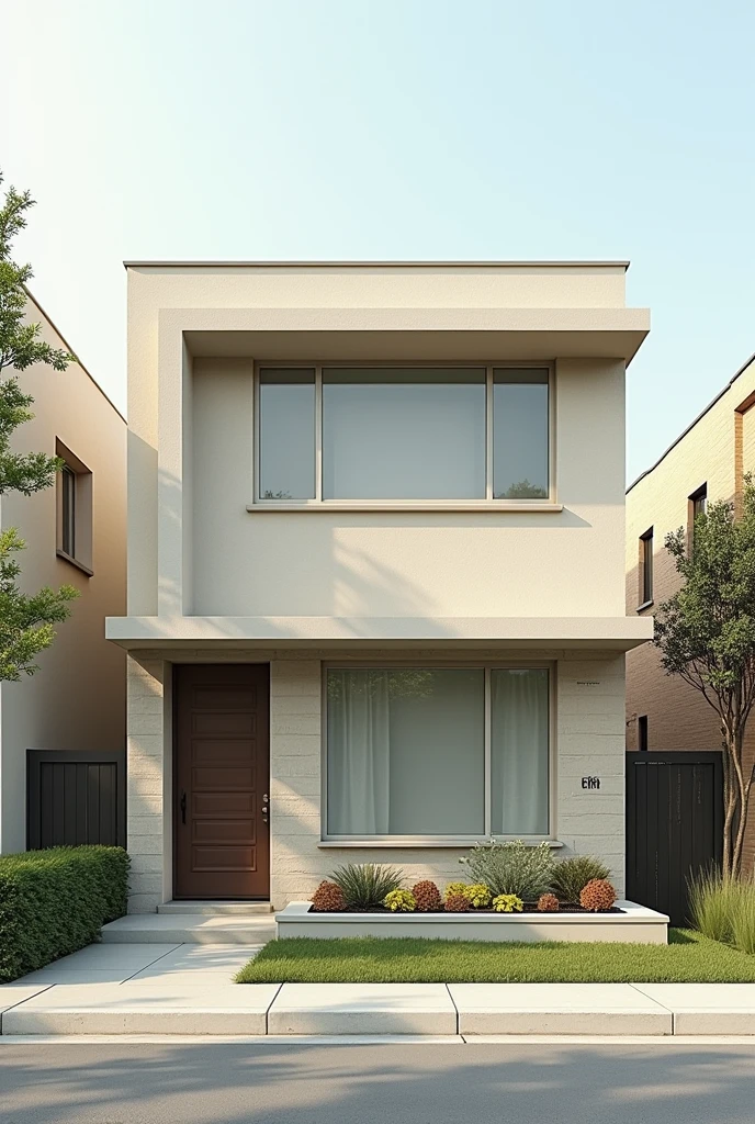 It represents the flat elevation of the facade of the previous medium-sized house. 
