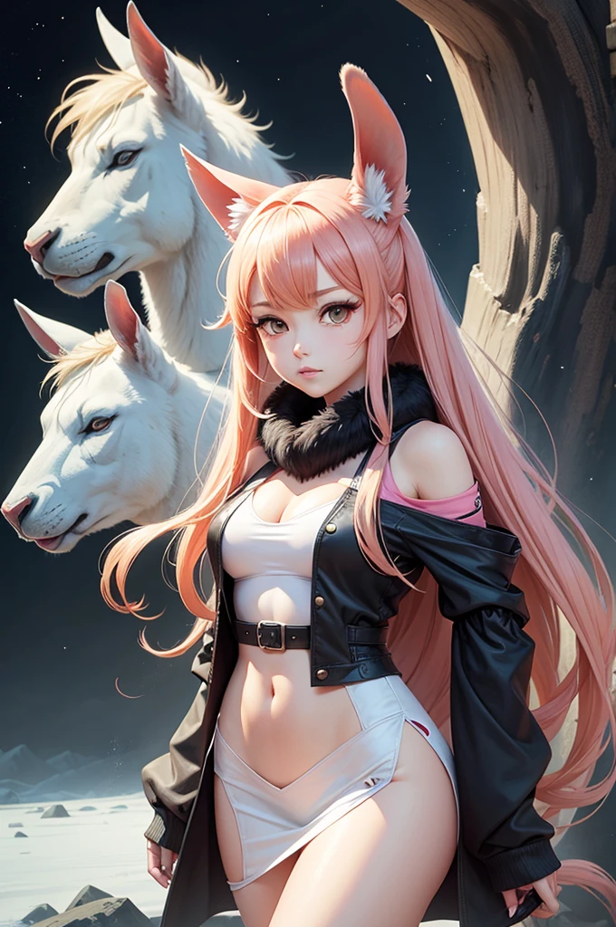 animal, saiga, anime style, 