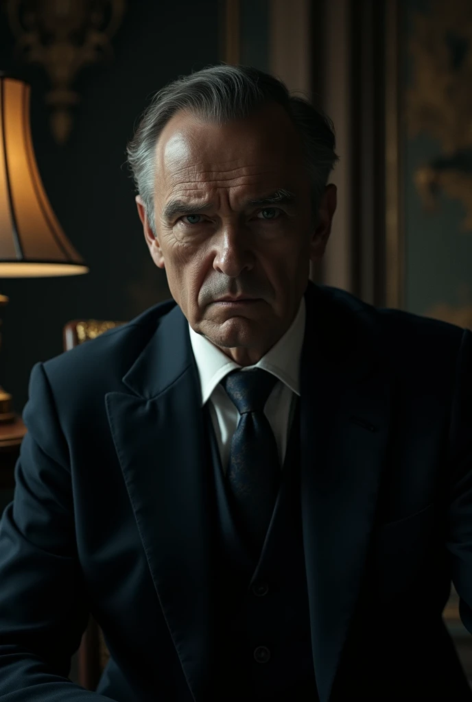 England as a villainous man in a movie