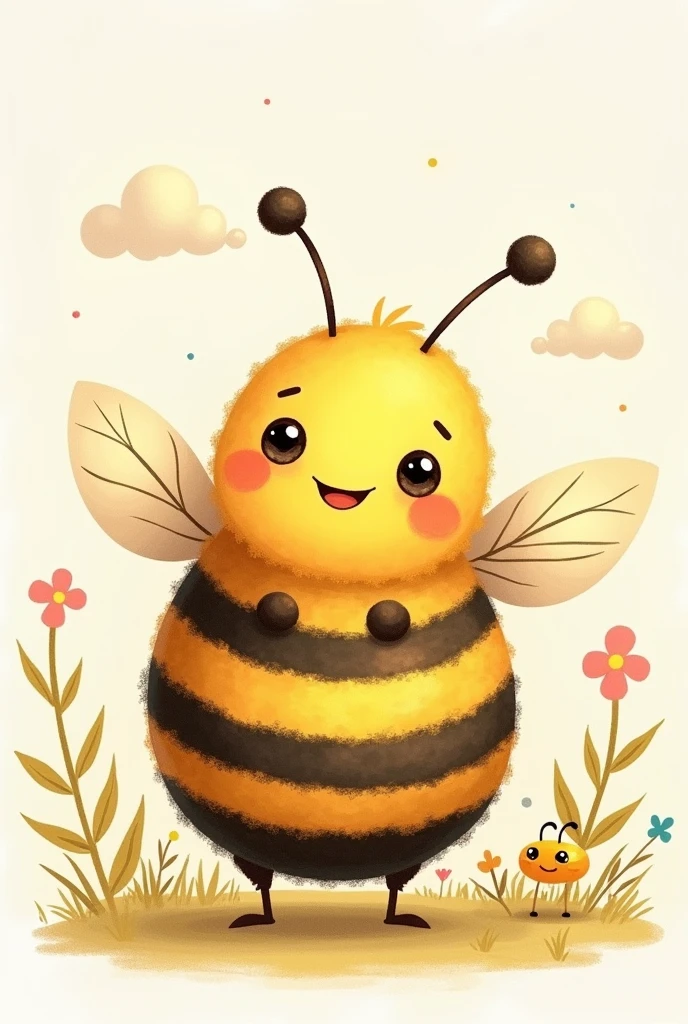 Cute bee drawing 