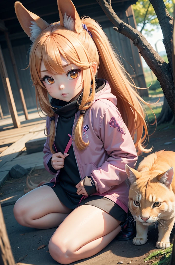 animal, saiga, anime style, chibi, 