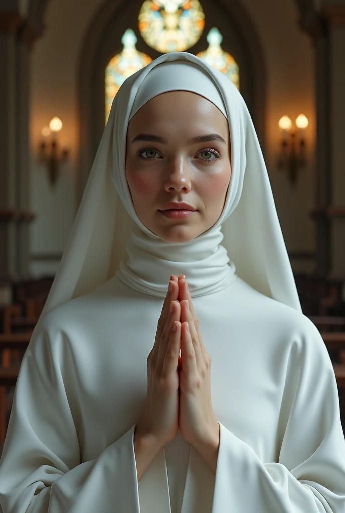 A neat and beautiful nun