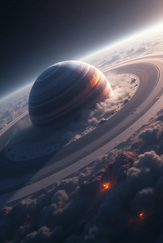 Create me a planet like in star wars and have a ring