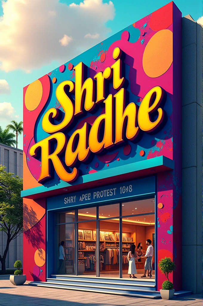 Shri Radhe Dipartment store convert into colour text
