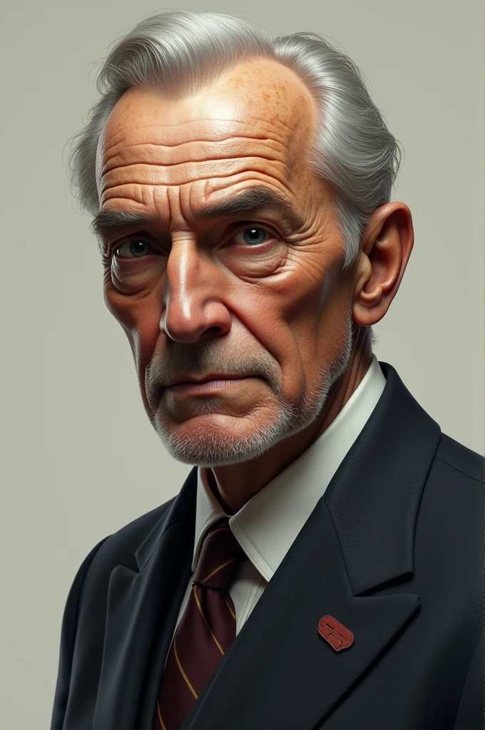 Older man face in suit