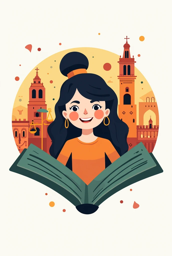 Create a logo that has to do with law and sociology, in Spanish and be a cartoonist