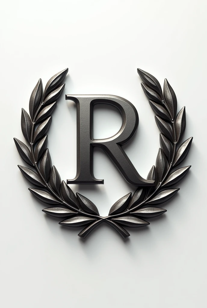 Generate me a logo with the letter R with metal laurels, something simpler


