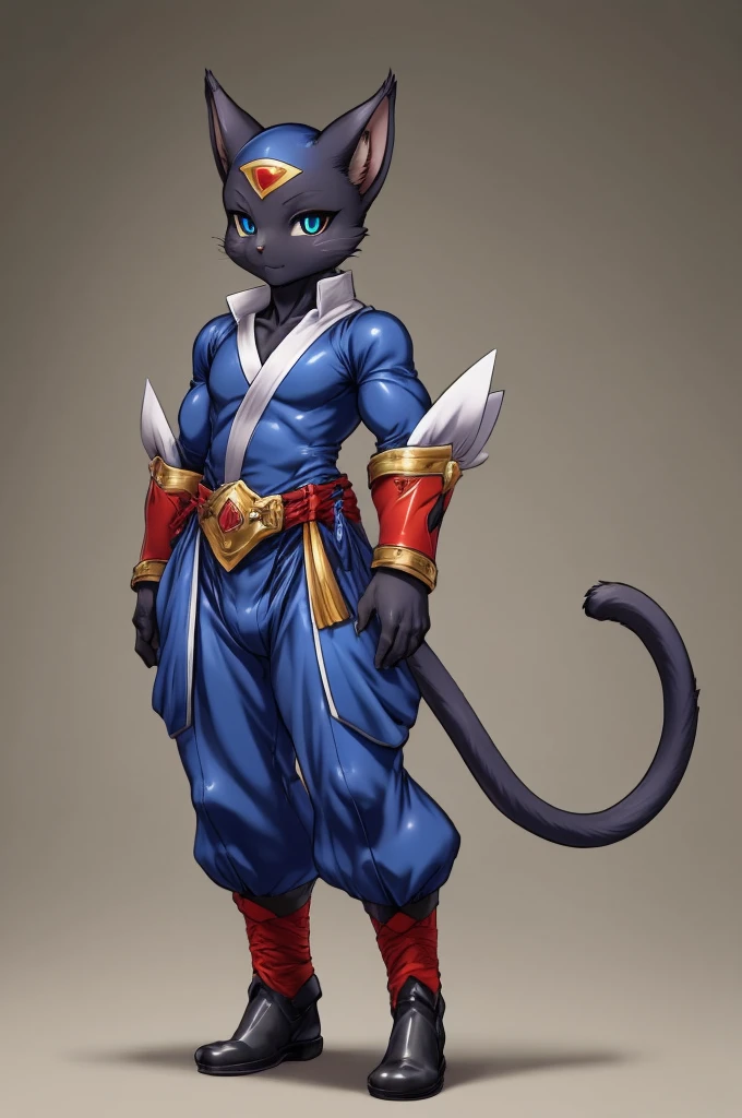 cat, furry male anthro,HD,sharp,boy ((anthro)),1boy,boy,young boy,(look at viewer) ,(perfect eyes),ninja,(black cat),(black skin),by dr comet,by pochincoff, by jlullaby,by kingbang,by obui,by ZeroQrisu,by sparrow,by gmeen,standing,ninja outfit,collarbone,((simple background)),(gray background)