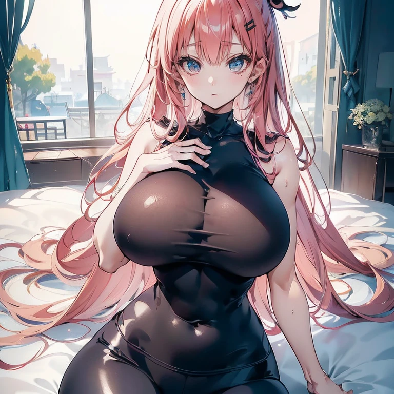 Anime Kawaii sexy Perfect Slim sensual body large breast and huge thighs, An intricate and highly detailed illustration of anime ( girl)  (((work of art))),(((high resolution)))、(((8k)))、(((face perfect)))、(((korean idol)))、25 years old, ((yoga pants)), Look to the camera, ((high quality eyes)), (high quality face), detailed texture
