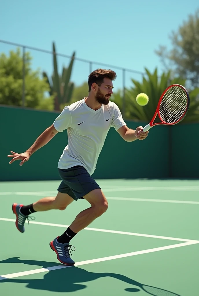 Messi playing tennis