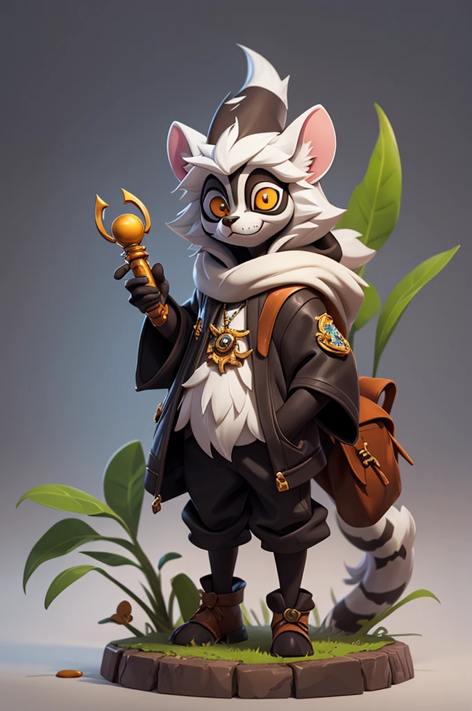 i need Animal character Lemur Wizard 3d