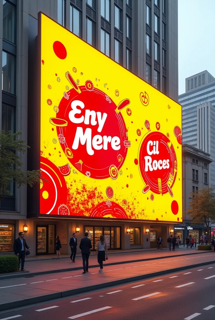 Billboards for a supermarket in yellow and red colors and above all that they are creative