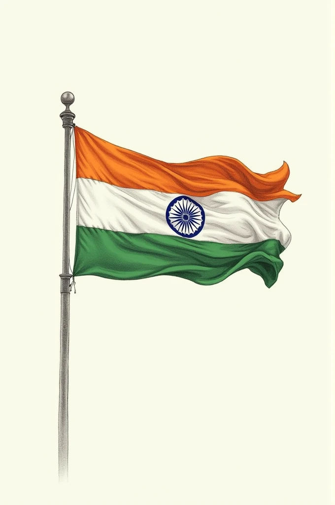 Indian flag sketch