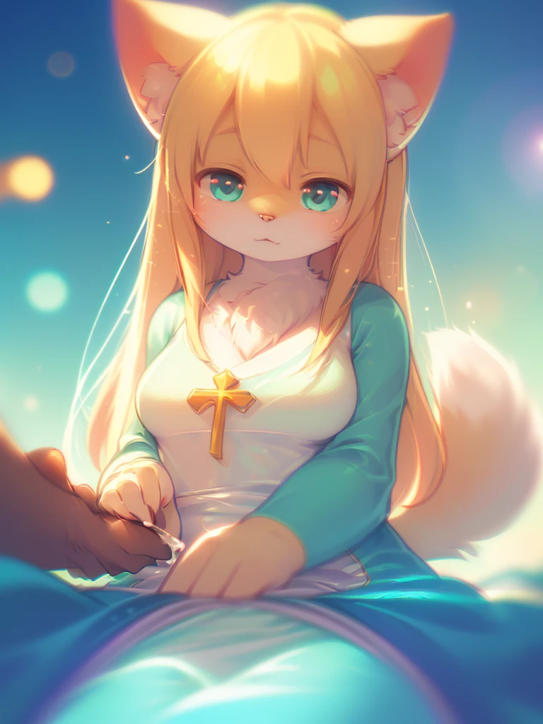 1 girl, alone, dog girl, yellow fur, yellow hair, dog ears, long hair, bow, blue clothes, (From above:1.3), liar, outdoors, cobblestone road, plump sleeves, blue eyes, grassland, flowers,, (Uploaded to e621, furry, anthro, kemono:1.3),, (highest quality, masterpiece, shape, Super detailed:1.3), (gouache, Oil, Impressionism), NSFW,vagina, sex,gang rape,5 boys,cum on chest,Bukkake