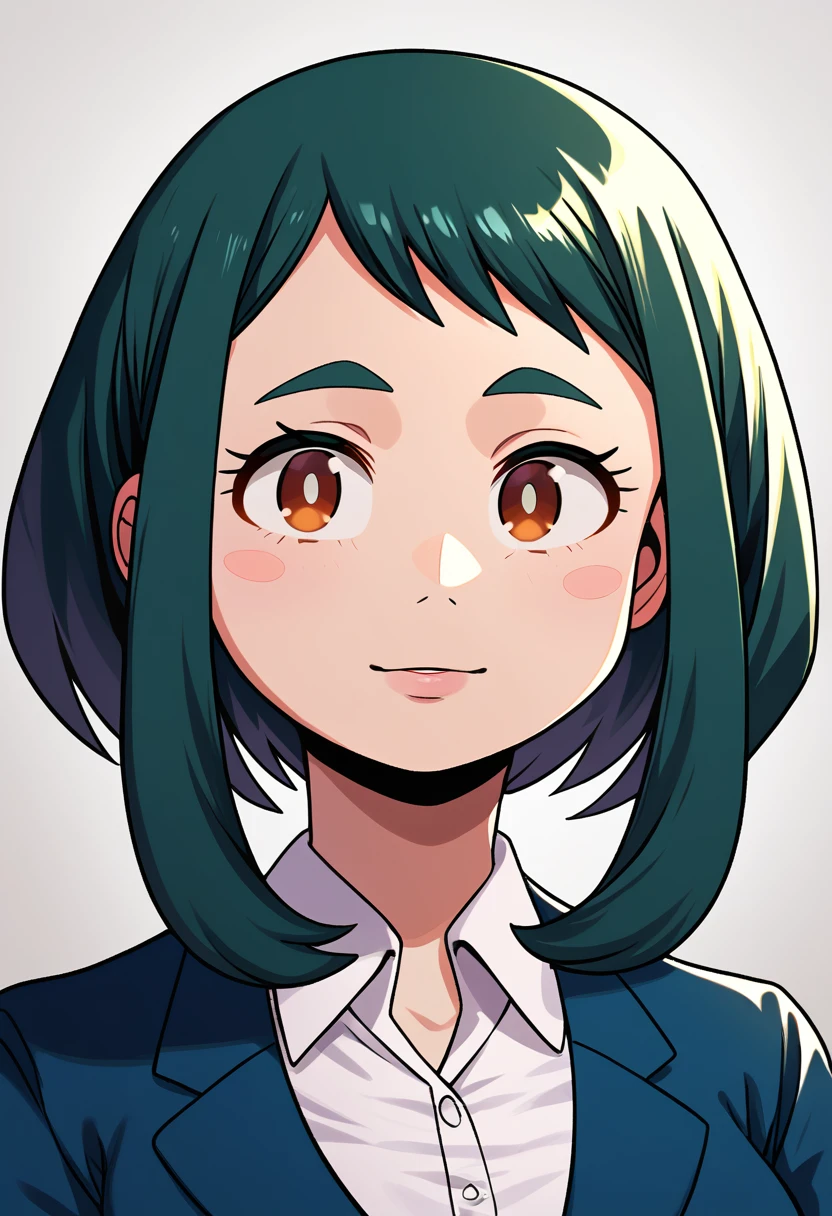 score_9, score_7_up, BREAK no pupils, 1girl, solo, uraraka ochako, portrait,
