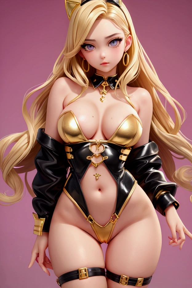 Brat Body: Fair Skin, Black hair dyed blonde, slim, big soft tits, wide hips, gold colored eyes, pink pussy;