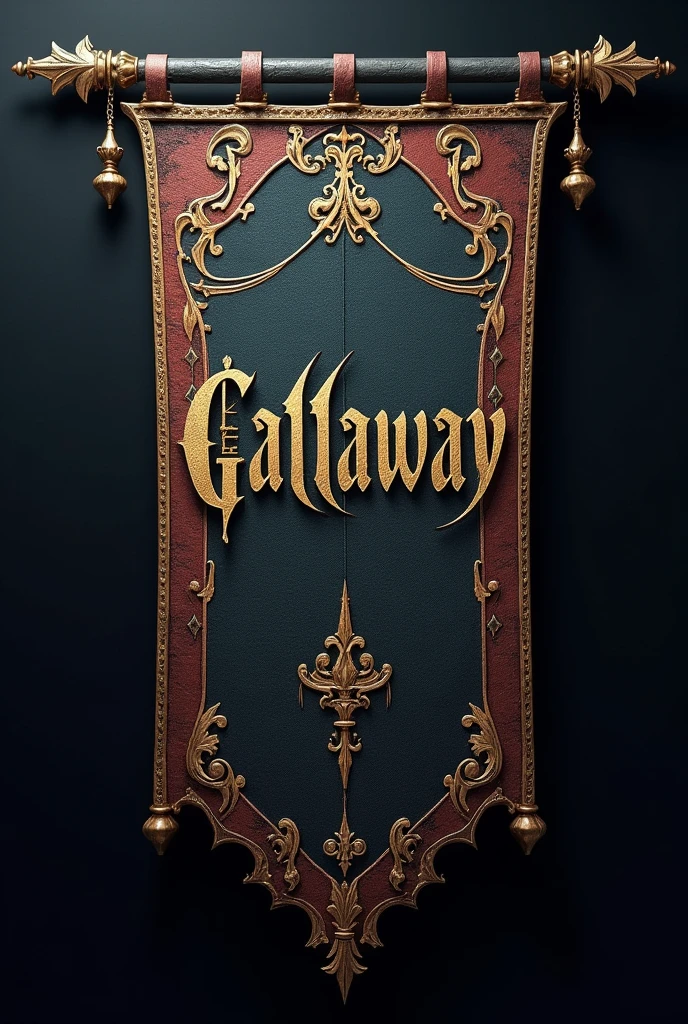 Flag of a Gothic city with the name Gallaway written on it