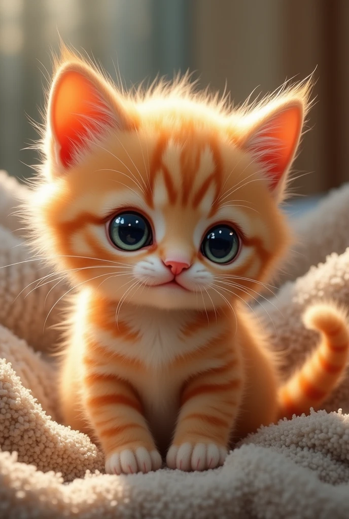 A cute kitten.