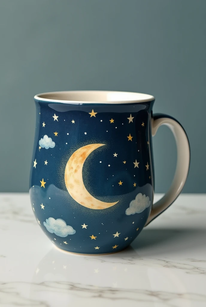Coffee mug moon design