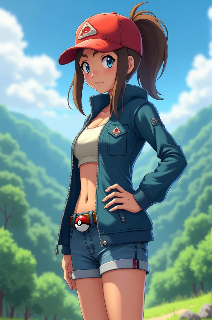 A realistic version of hilda from pokemon