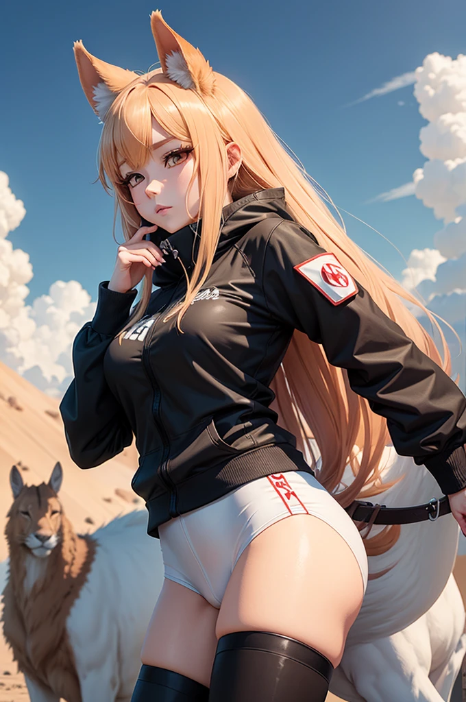 1 animal, saiga, anime style,
