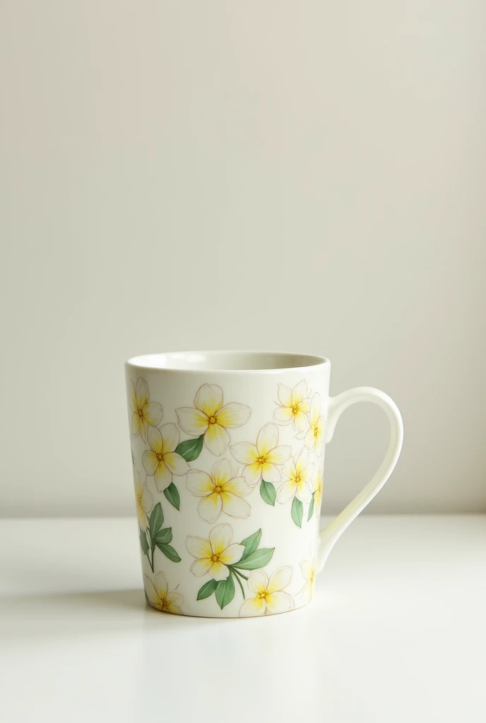 Coffee mug jasmin flower print