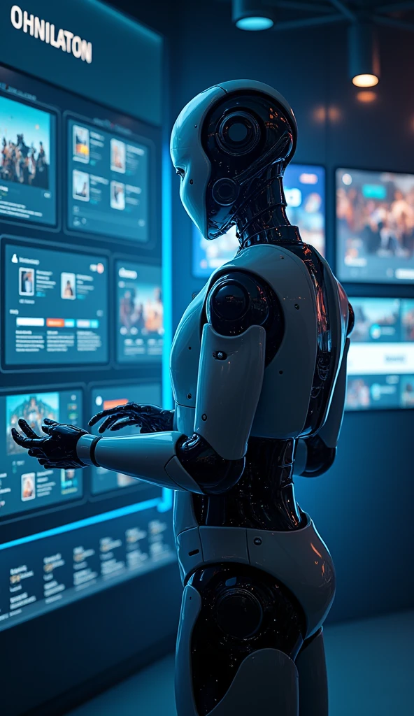 Ai advantages on based on entertainment like optimize content delivery, improve operational efficiency, and elevate the audience experience with some slogan 