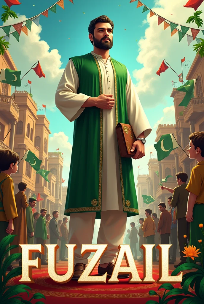 Pakistan independence day with my name Fuzail