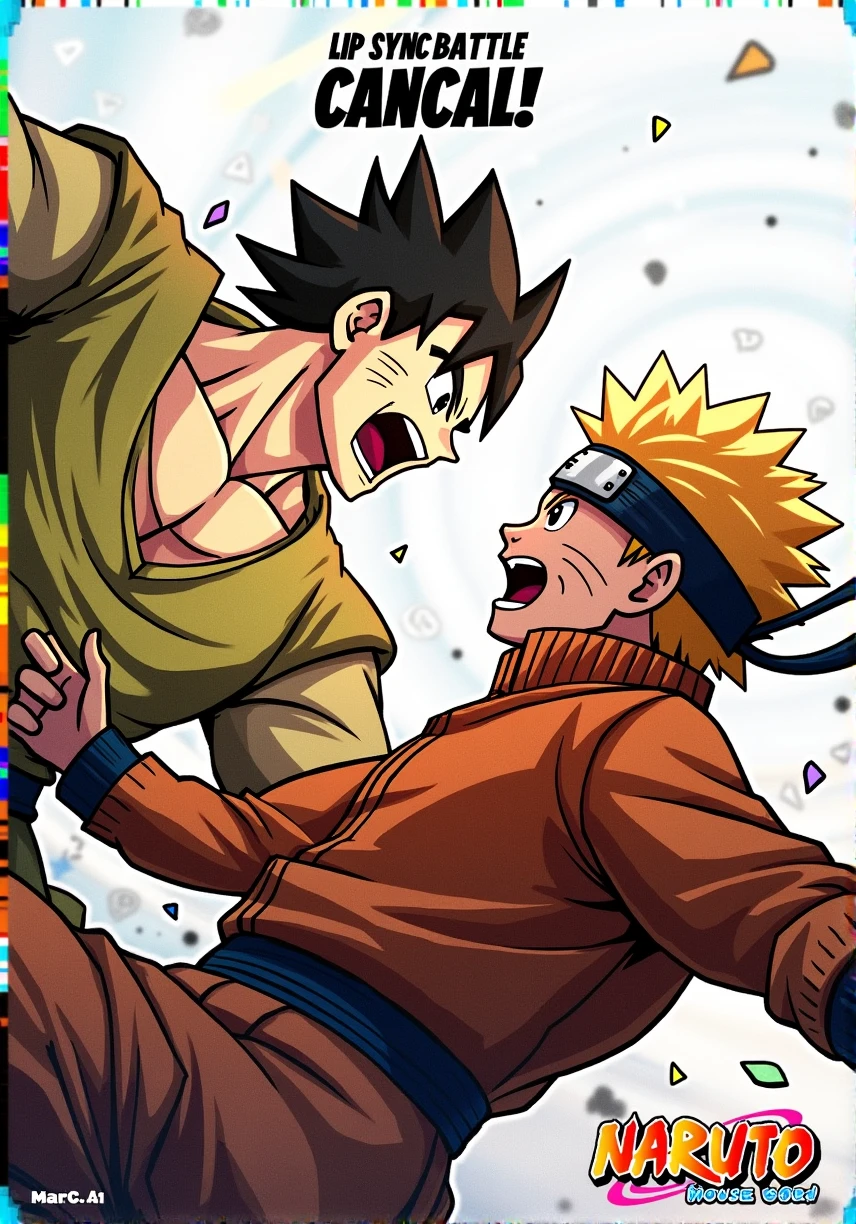 Goku vs Naruto to do lip sync