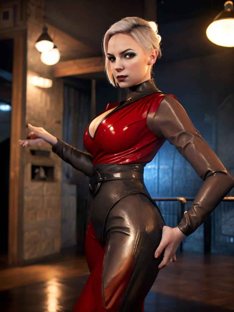 NightsisterMerrin, realistic, 1girl, best quality, dynamic lighting, highly detailed, 8k, science fiction, looking at viewer, pale skin