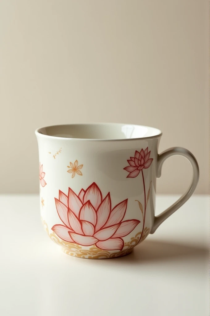 Coffee mug lotus designs