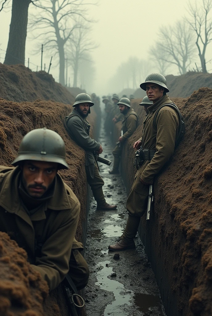 Image of the second line of trenches in World War I