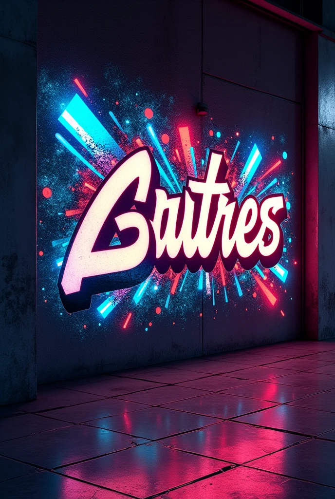 you can create graffiti,with lights and shadows,but make it easy to draw please