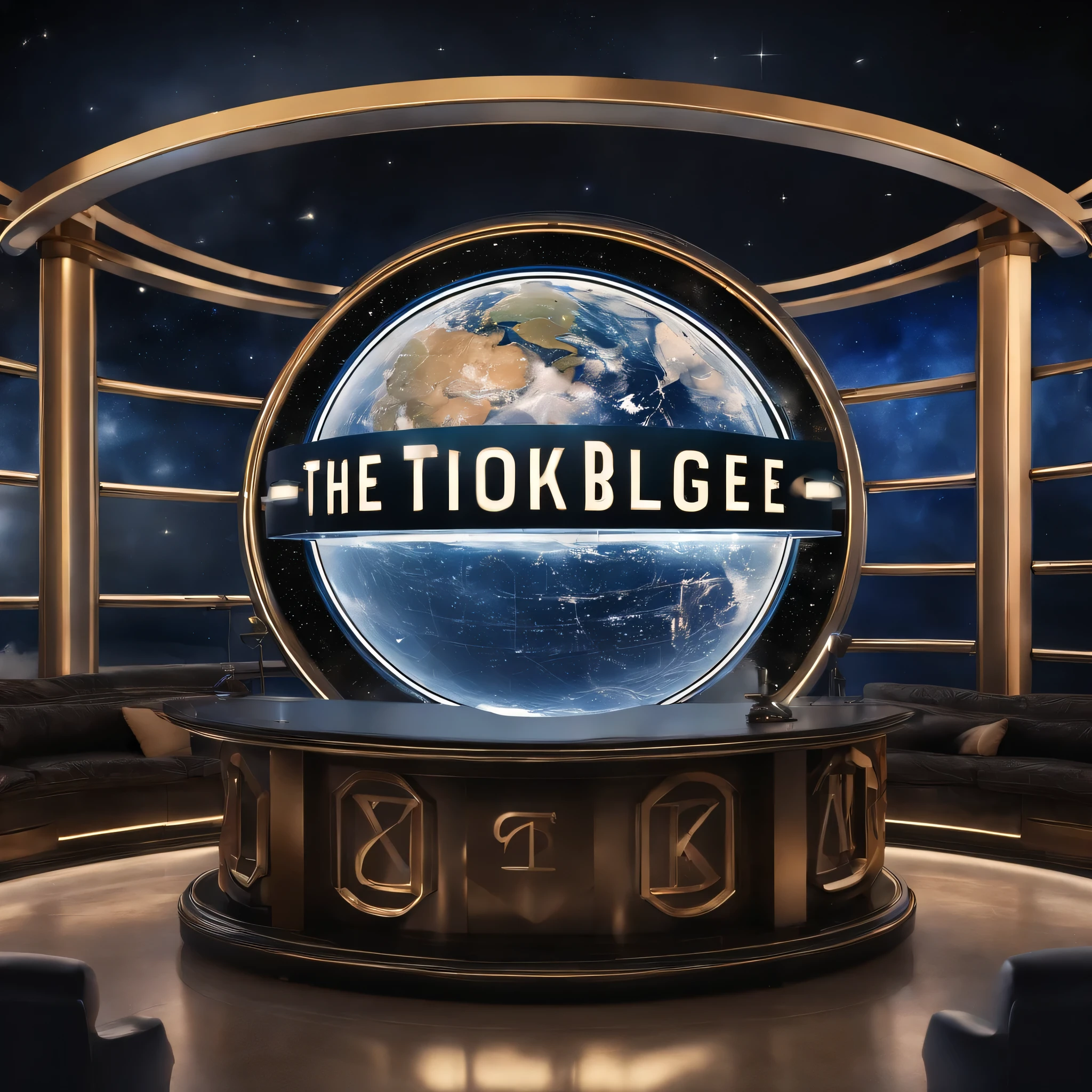 A profile logo for Tik Tok News Channel The logo is "The Daily Bugle" 
Realistic space illustration 