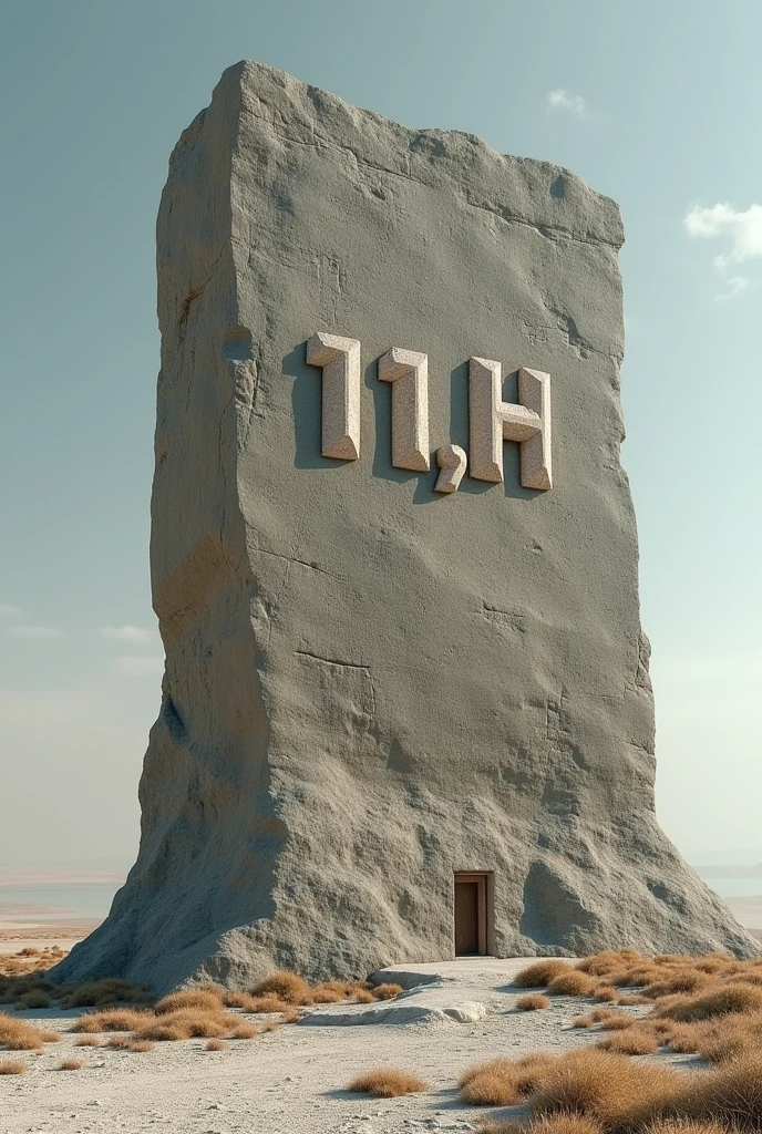 Big stone, text 11_H is on the text