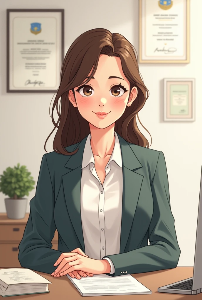 female psychologist from the private university of the north animated tender, let it be a drawing, with the theme of occupational health and safety