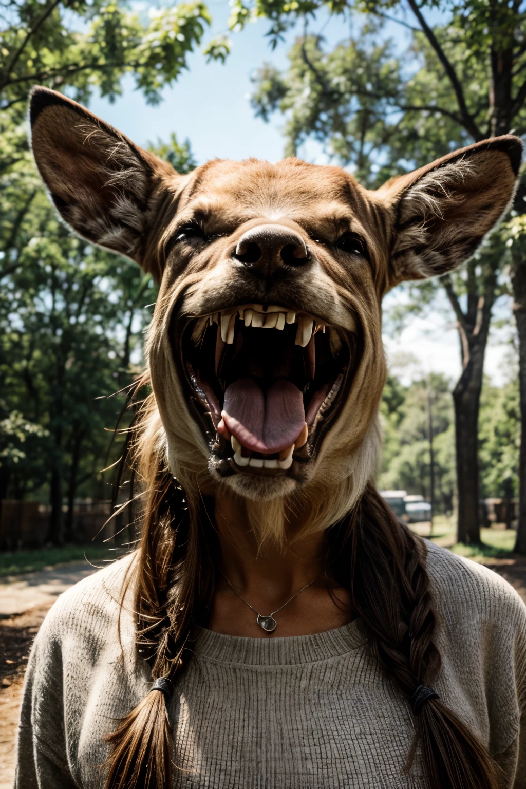 huge buck teeth