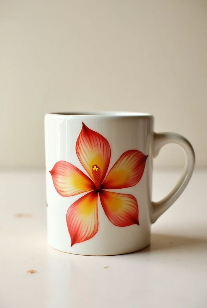 Coffee mug plumeria design
