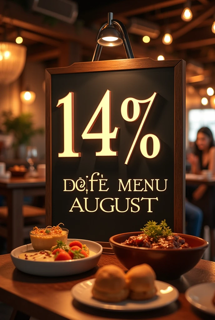 Get 14% discount on our entire menu for the month of August