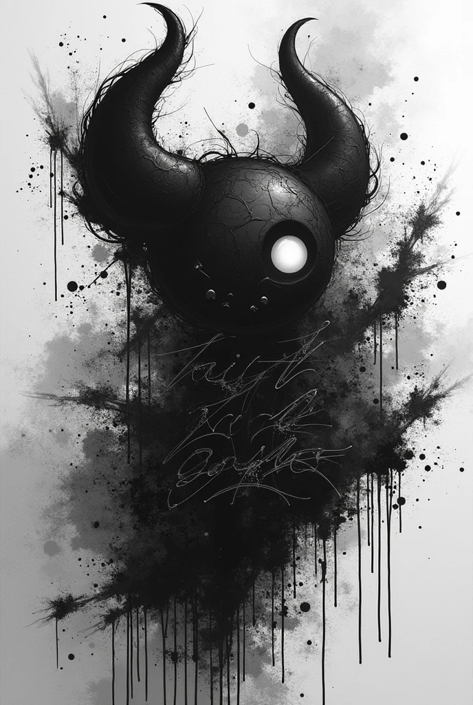 create something to draw that resembles graffiti that has light and shadow and is in black and white
