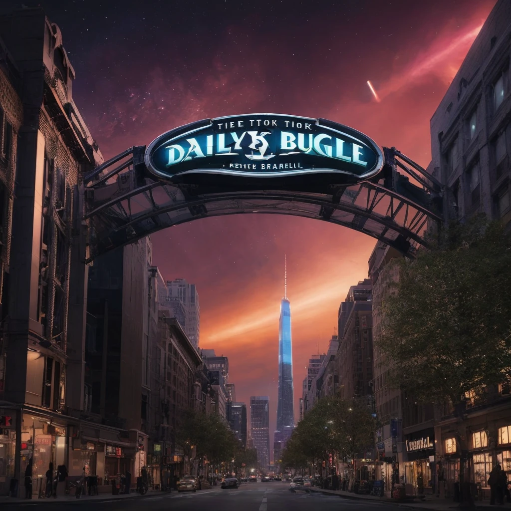 "Daily Bugle" , Logo, News channel, space, realism