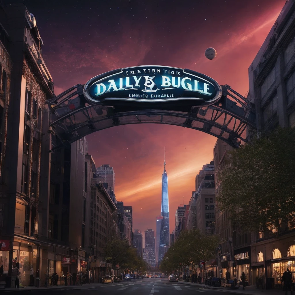 "Daily Bugle" , Logo, News channel, space, realism