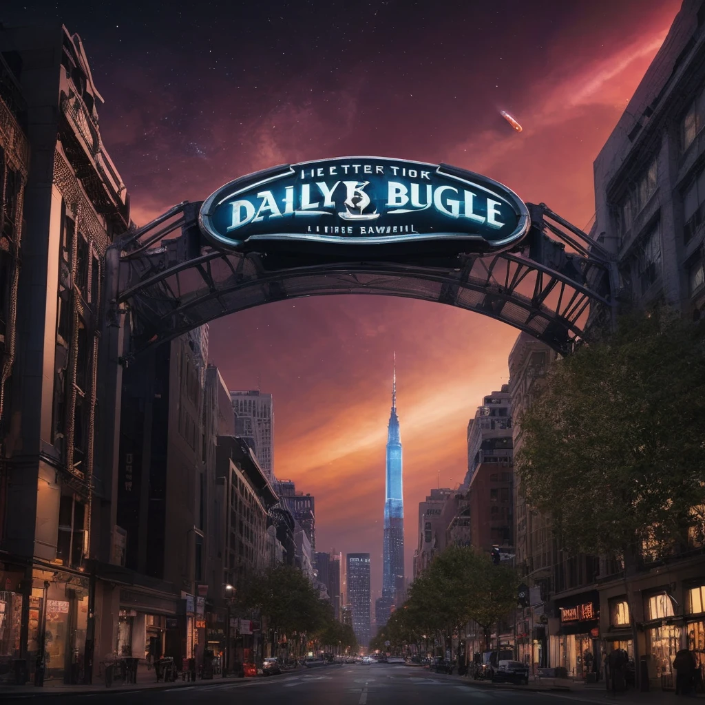 "Daily Bugle" , Logo, News channel, space, realism