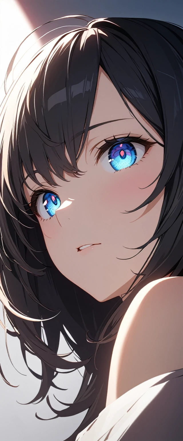 Highest quality,masterpiece,unity 8k wallpaper,Very detailed,Detailed light, Best Shadow,Very detailedな肌,Beautiful attention to detail,Very detailedな顔,Detailed reflective eyes,Shiny Hair,Shining Eyes,(one person&#39;s:1.2),woman,Gloss,thin,Minamikata Hizuru,Black gloves,Black underwear,Black Hair,Glasses, Purple eyes,black rim Glasses,clavicle,Cleavage,Big Breasts,(whole body:1.2),(A mole under the left lip:1.2),(Armpit sweat:1.2),Dripping sweat,charm,Bedroom,thigh,Oily skin,Soaking wet,