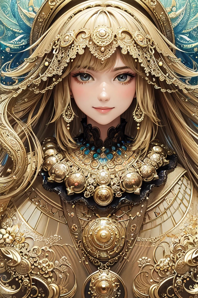 (masterpiece, Highest quality, Highest quality, Official Art, beautifully、aesthetic:1.2), (One person), Very detailed,(Fractal Art:1.3),The most detailed smile, 