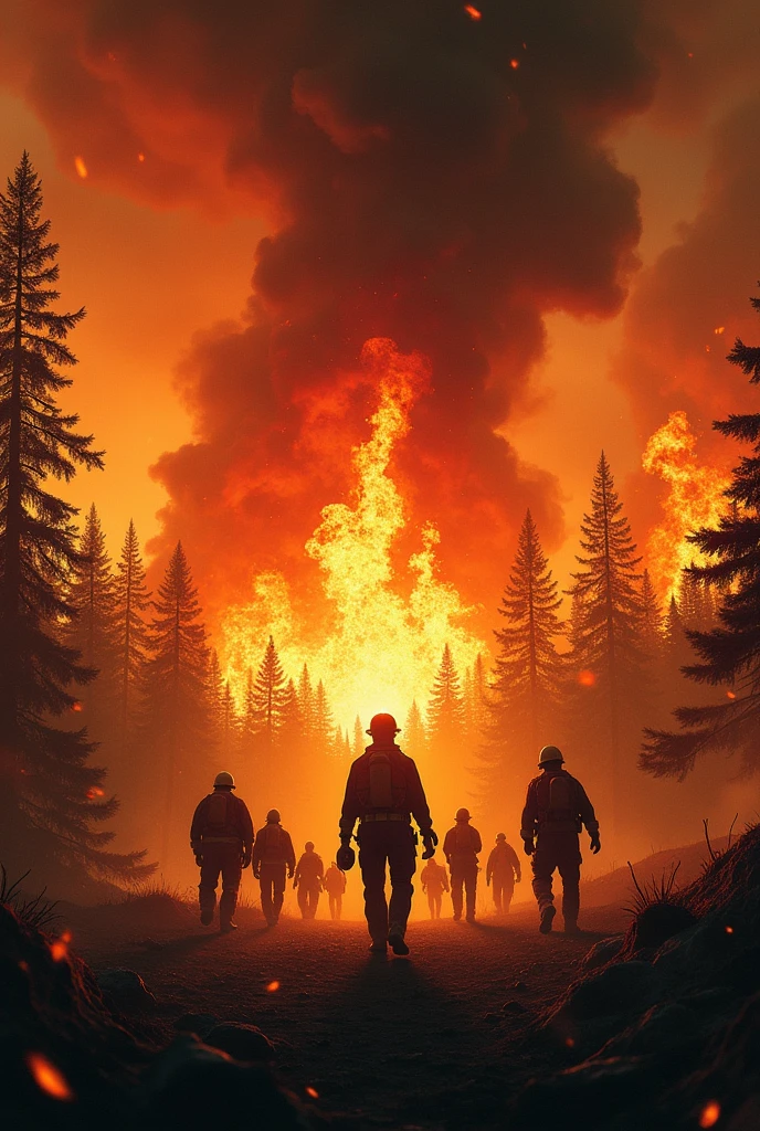 I want to create a poster of my movie name forest fire make a realistic poster