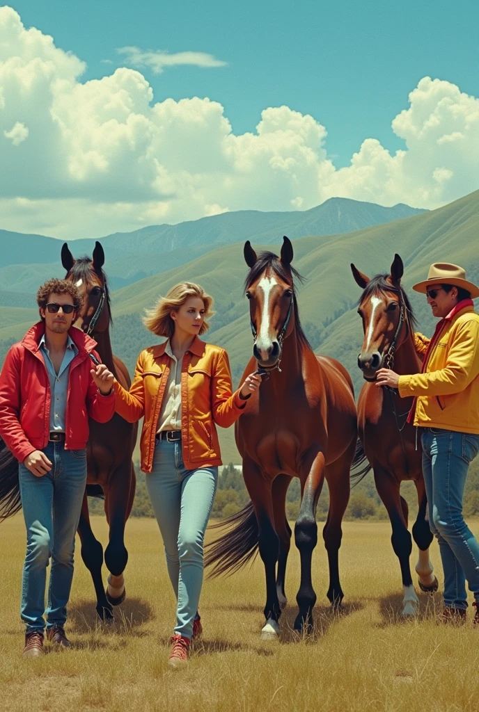 Horses and 1980s clothing
