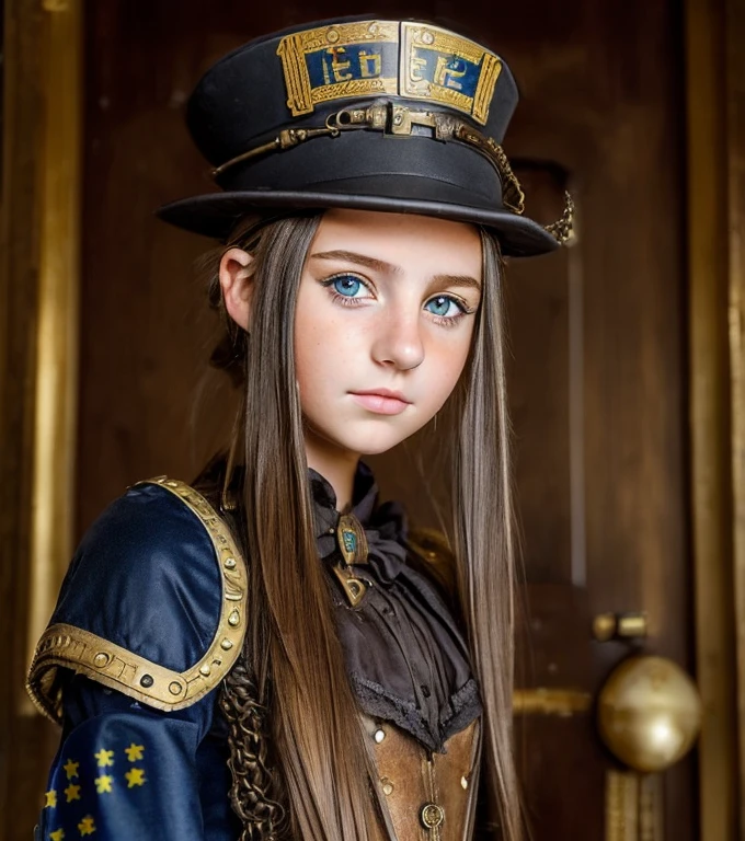 ((((((European girl, 16 years)))))), steampunk,