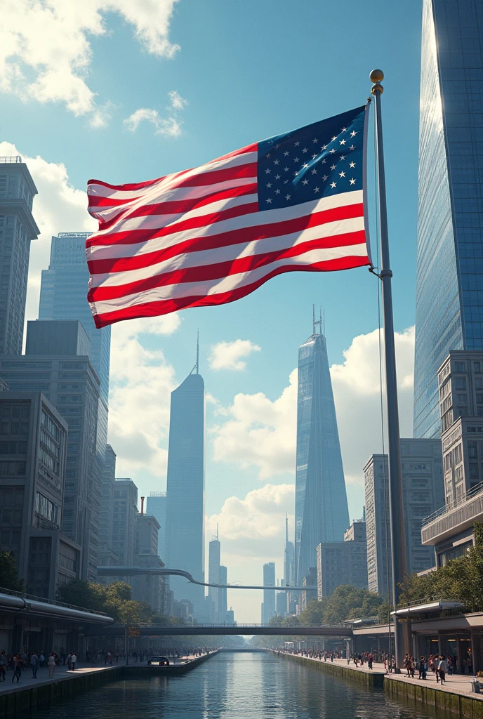 What will America look like in 100 years with a flag 

