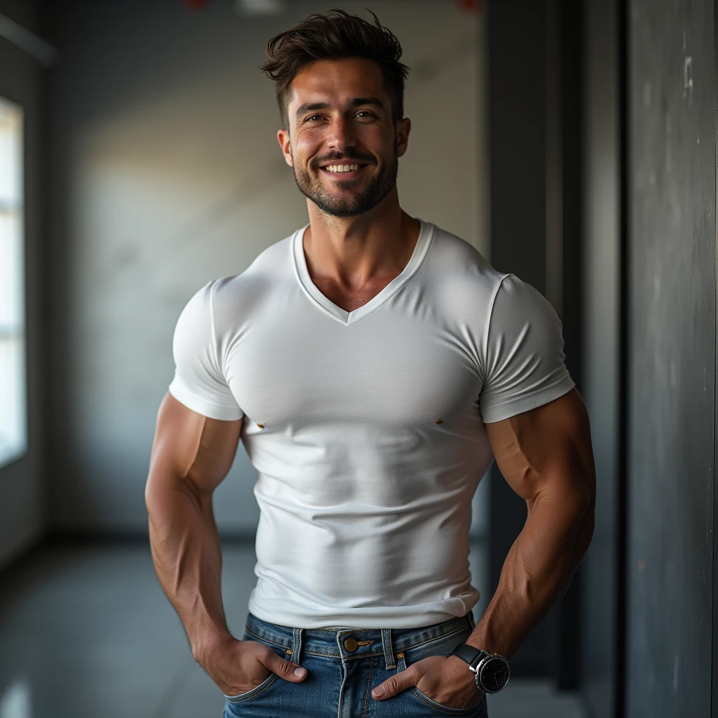 guy shirtless, (raw, 8k, uhd, fujifilm xt3)